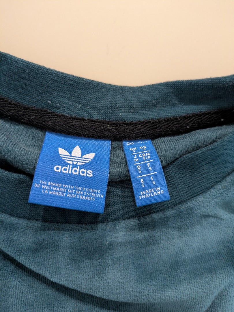 T-shirt Adidas - S - Vert - Velours