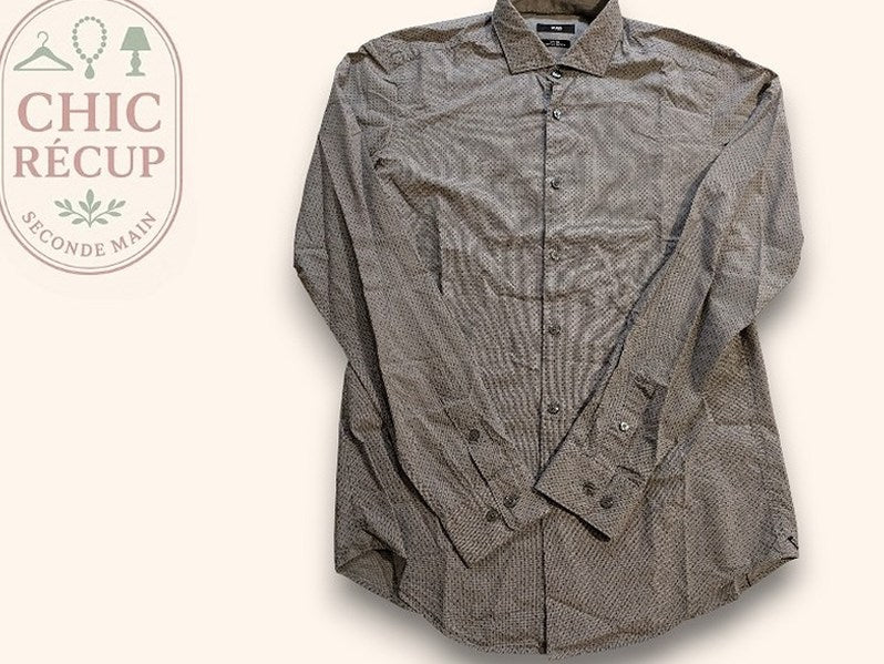 Chemise Unies Hugo Boss - M - Gris - Malab-14