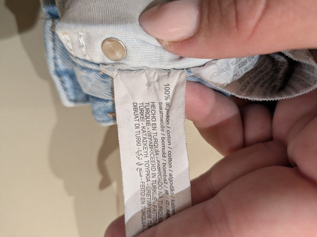 Jeans Troué Zara - S - Bleu Clair - Amfat-24