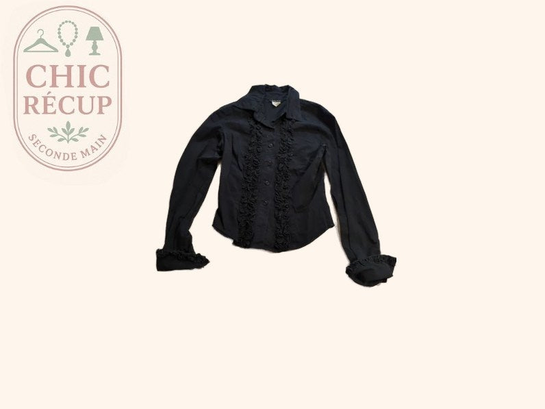 Chemise - Cc Design - Xs - Noir - à Volants