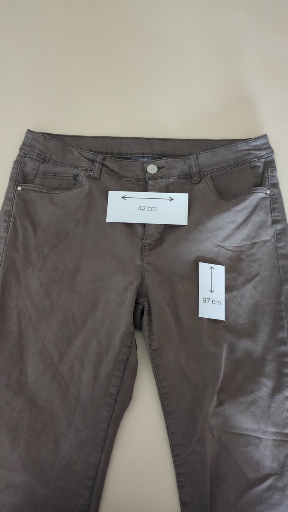 Pantalon slim Yessica - 44 - Marron - Stretch