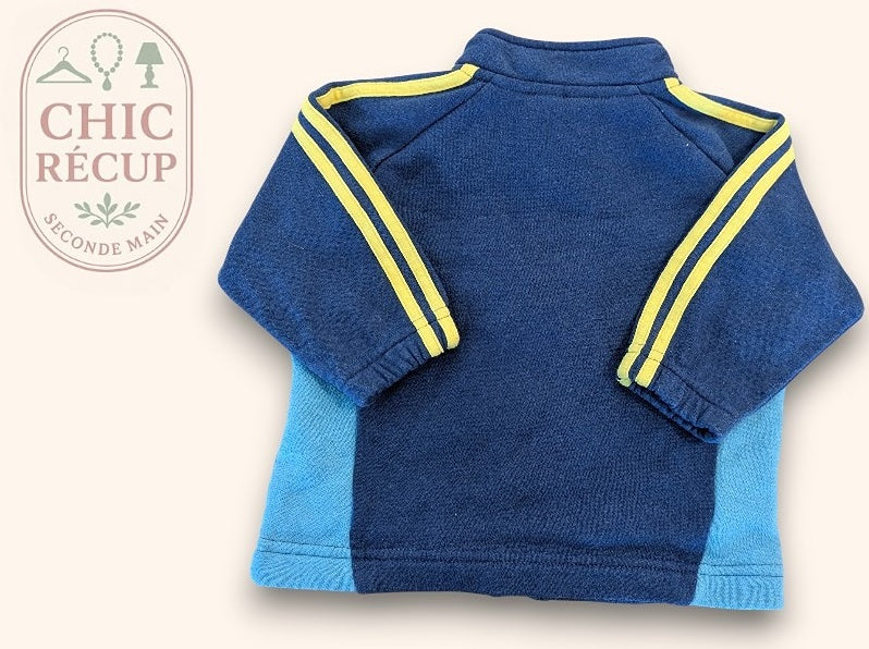 Gilet Zippé Adidas - 6-9 Mois / 68 Cm - Marine - Erbul-107