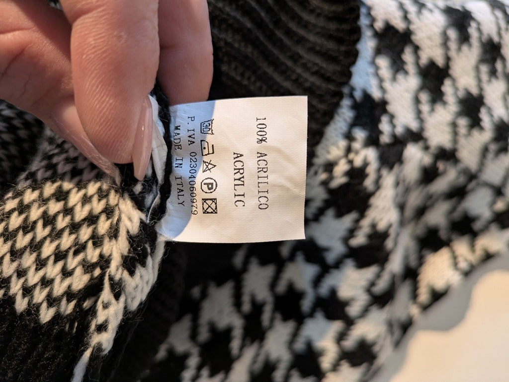 Cardigan Made In Italy - M - Noir/blanc - Lubel-35