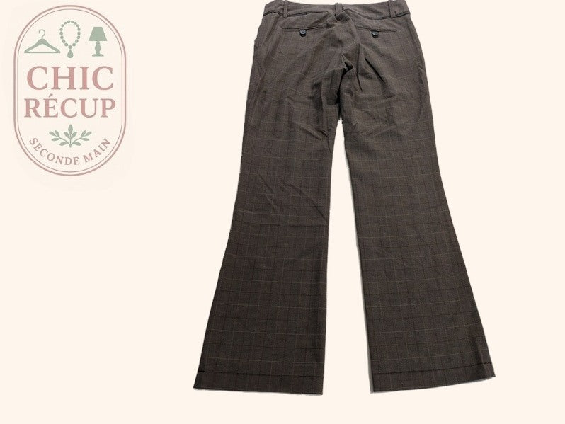 Pantalon À Jambes Large Zara Basic - 38 - Marron - Mache-37