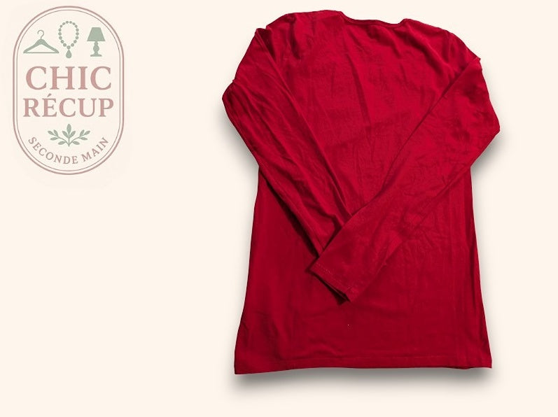 Blouses Manches Longue Benetton - M - Rouge - Qubur-50