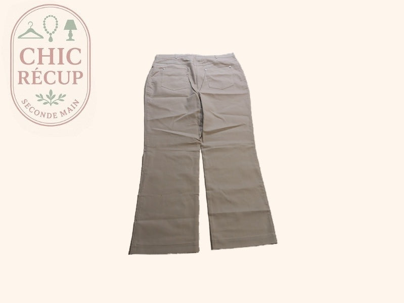 Pantalon Droit Damart - Xl - Crème - Labag-166