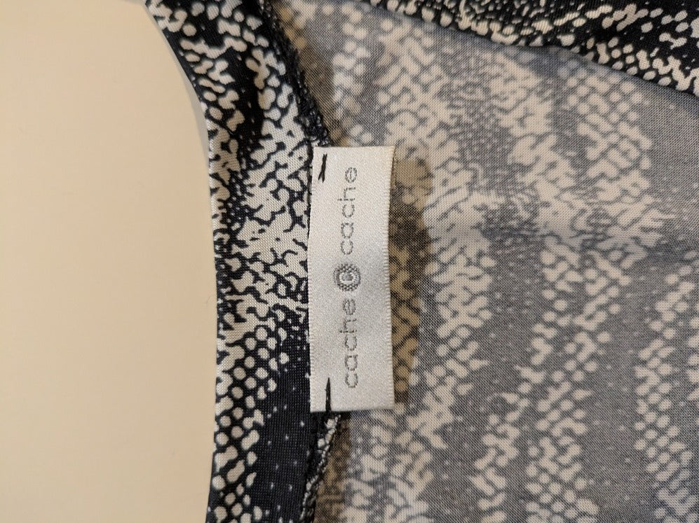 Robe Midi Cache Cache - M - Noir/gris - Qubur-44