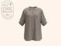 Blouse Cloothes - L - Blanc/marron - Lubel-58