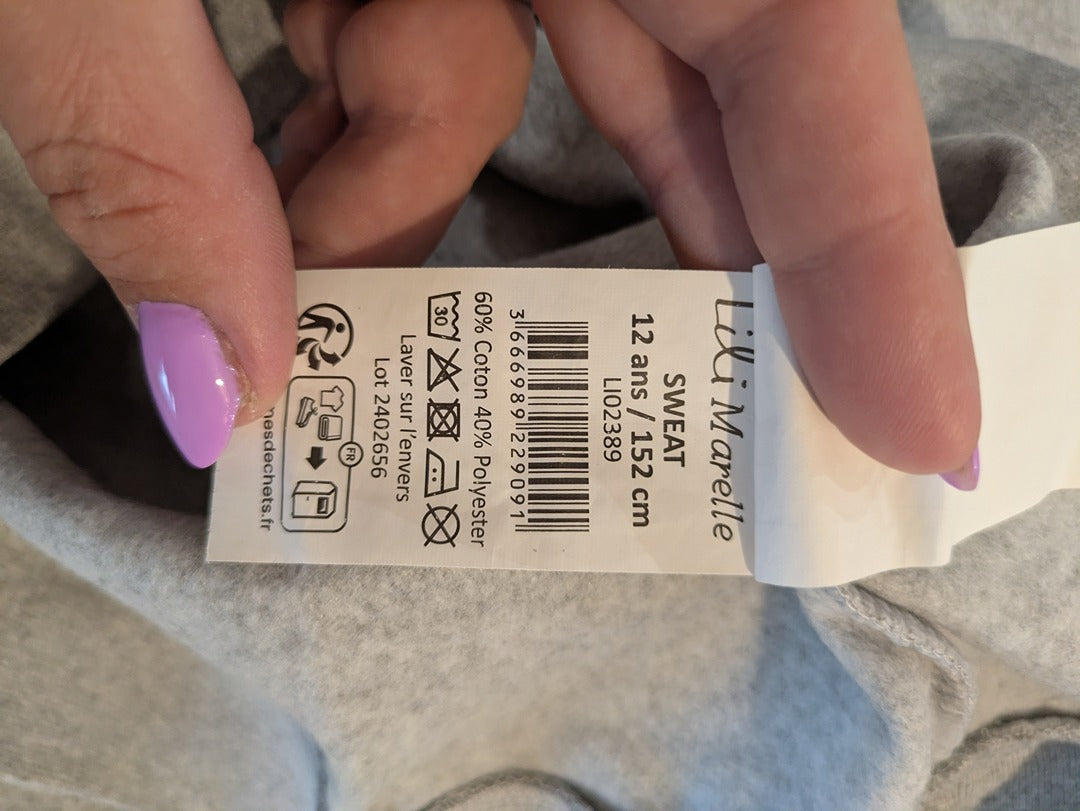 Pull Lili Marelle - 12 Ans - Gris - Myfed-103