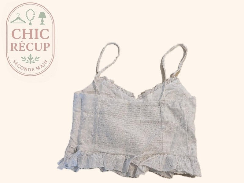 Top Court Zara - S - Blanc - Mache-43