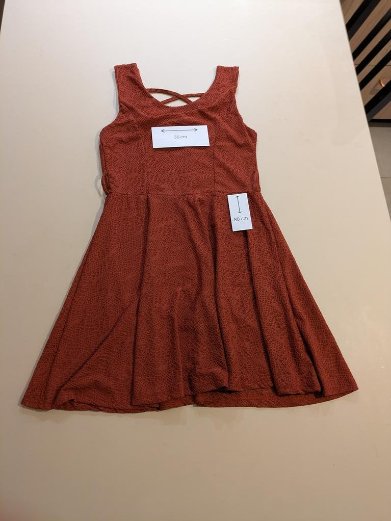 Robe Casual Made In Italy - 38 - Bordeaux - Qubur-122