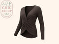 Blouse Manches Longues Heine - M - Marron - Olhat-67