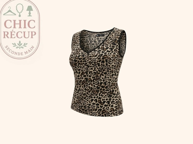 Blouse Zara - S - Marron Léopard - Joghi-4