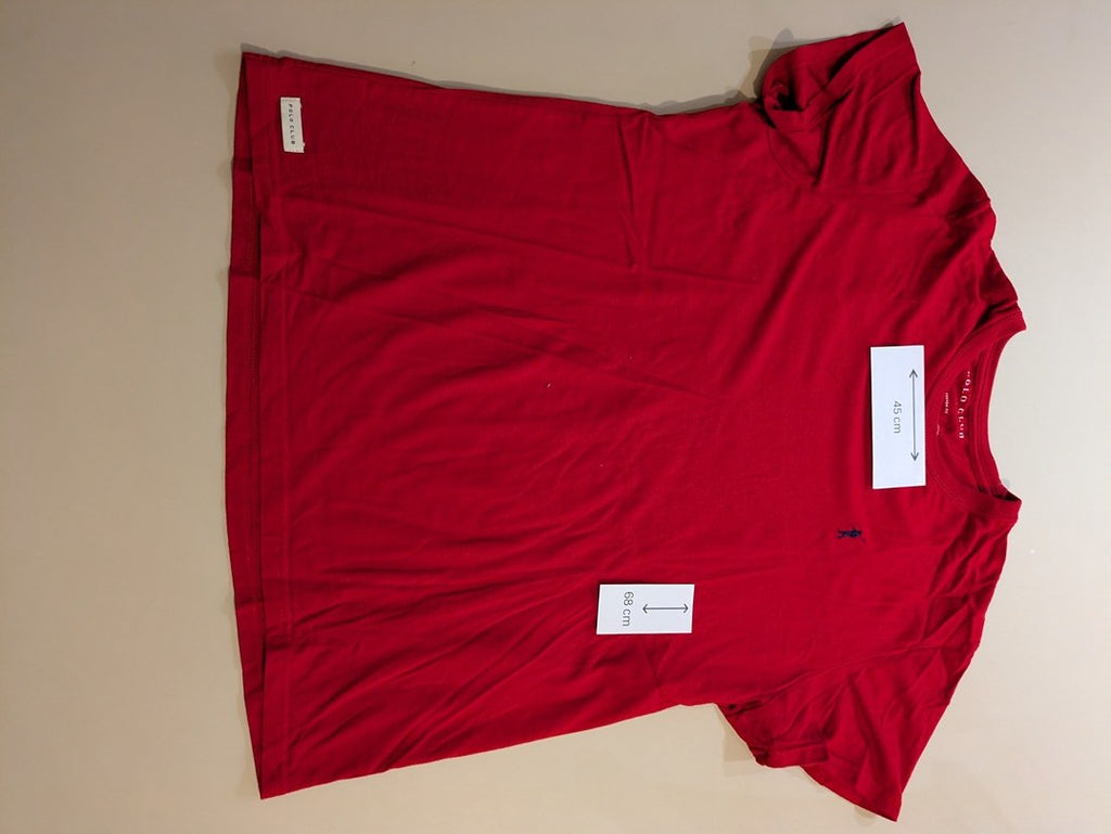 T-shirts Uni Polo Club - L - Rouge - Thgen-67