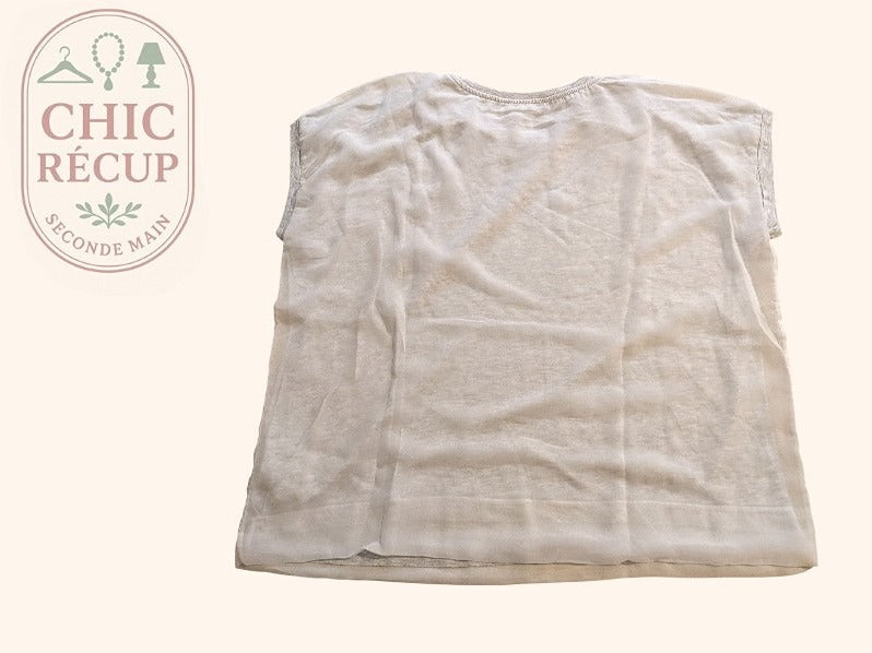 Blouses Manches Courte Zara - L - Blanc - Paval-76