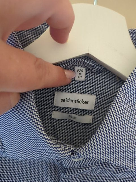 Chemise Seidensticker - M - Bleu - Slim
