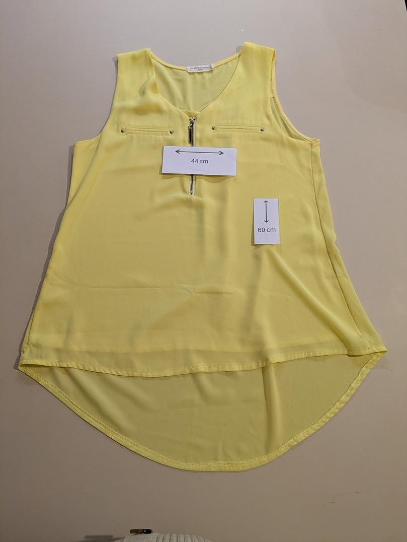 Blouses Manches Courte Drôle De Copine - M - Jaune - Shbad-4