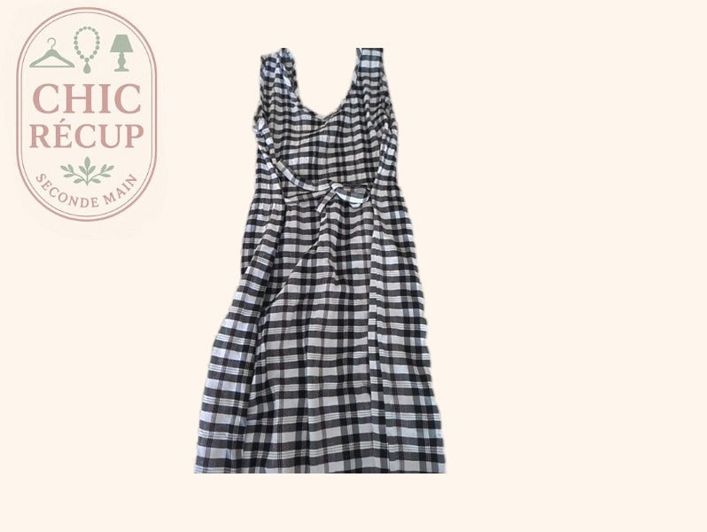 Robe longue Sans Marque - M - Noir - Vichy