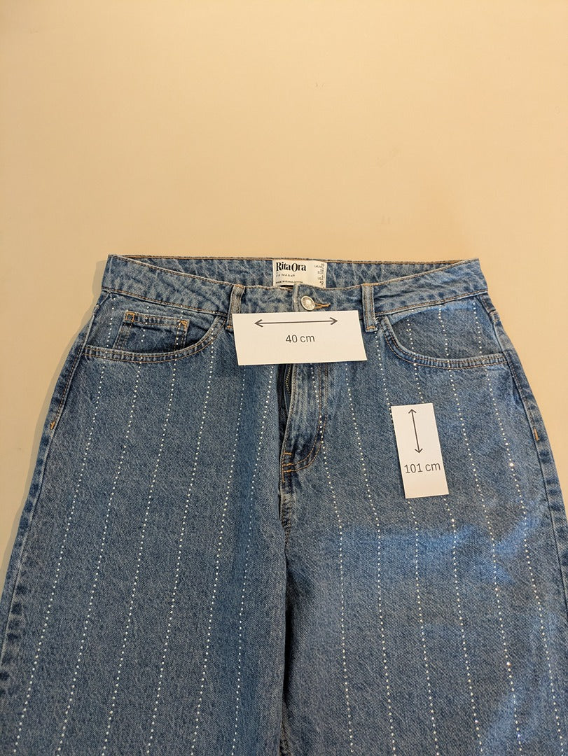 Jeans Droit Rita Ora - 38 - Bleu - Evvio-19