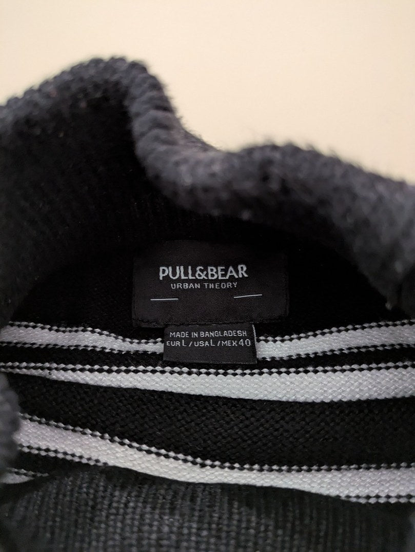 Pull D'hiver Pull & Bear - L - Noir Et Blanc - Lulaf-14