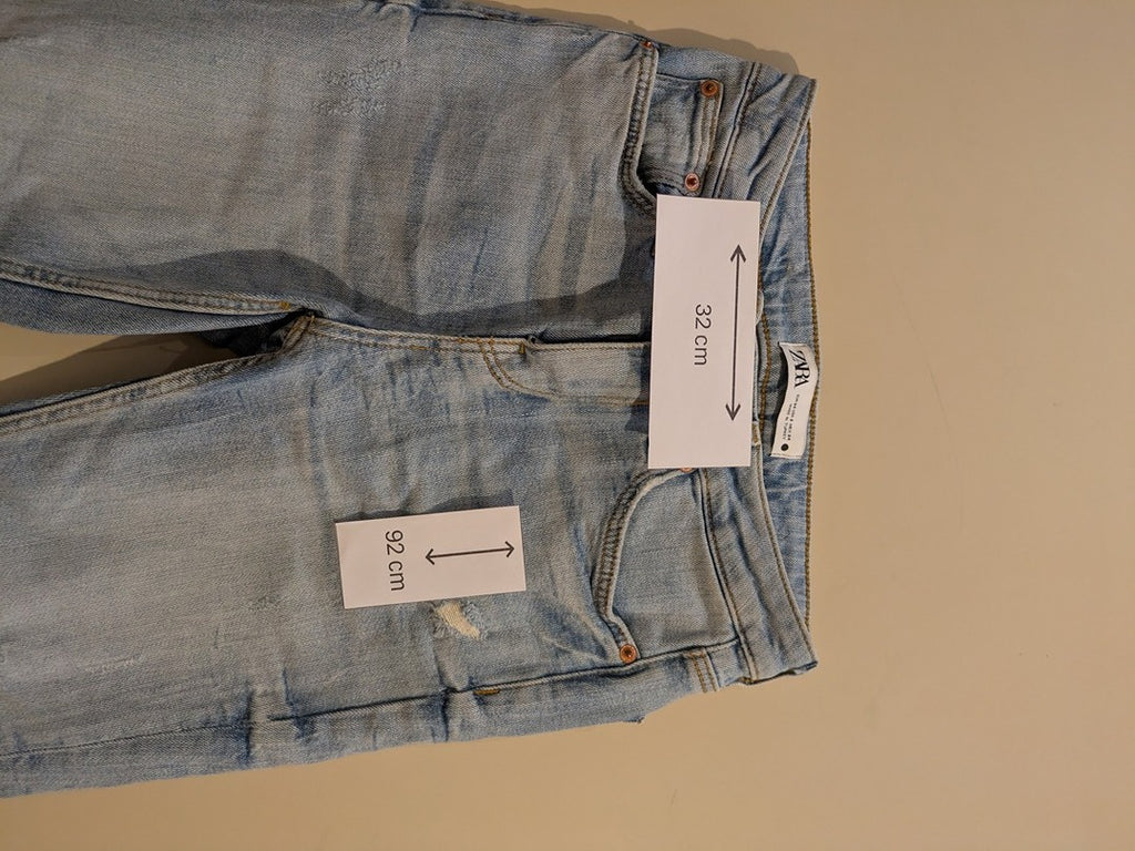 Jeans Skinny Zara - T34 - Bleu Clair - Vabar-29