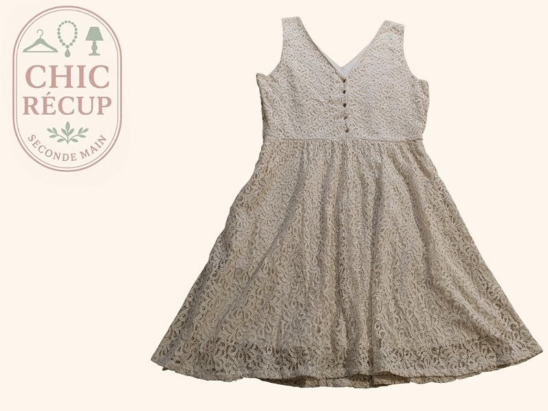Robe D'ete Vero Moda - M - Crème - Codia-05