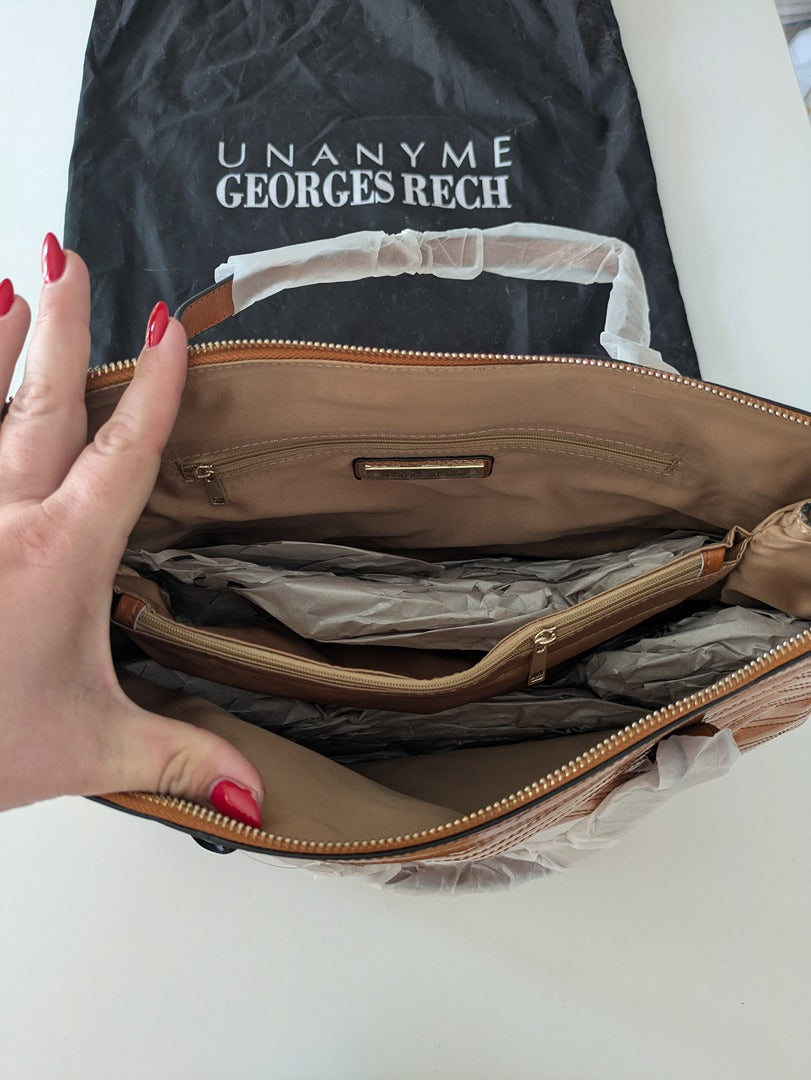 Sac à main Unanyme Georges Rech - 40x30x13 - Camel - Hadrian
