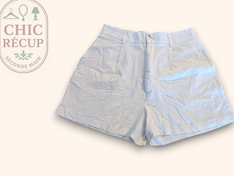 Short En Jean Stradivarius - L - Crème - Chpav-66