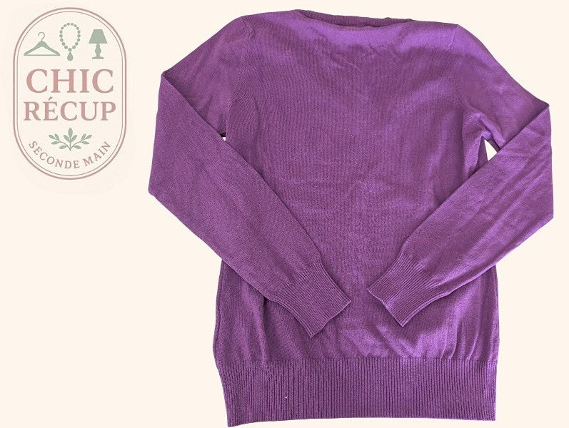 Pull Col V Marina Yatching - Xl - Violet - Labag-62
