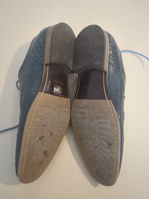 Chaussures de costume - Sacha - 42 - Bleu - Effet Écailles