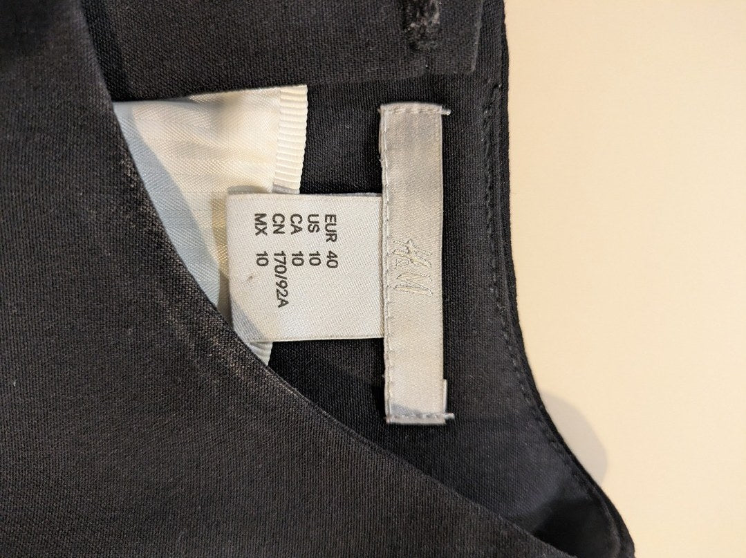 Robe H&m - 40 - Noir - Robe fourreau sans manches