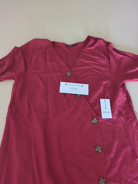 Robe Kiabi - Xl - Bordeaux - Boutonnée