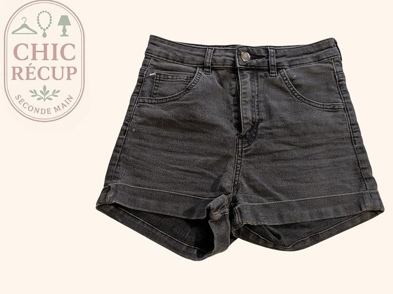Short En Jean H&m - S - Noir - Vabar-23