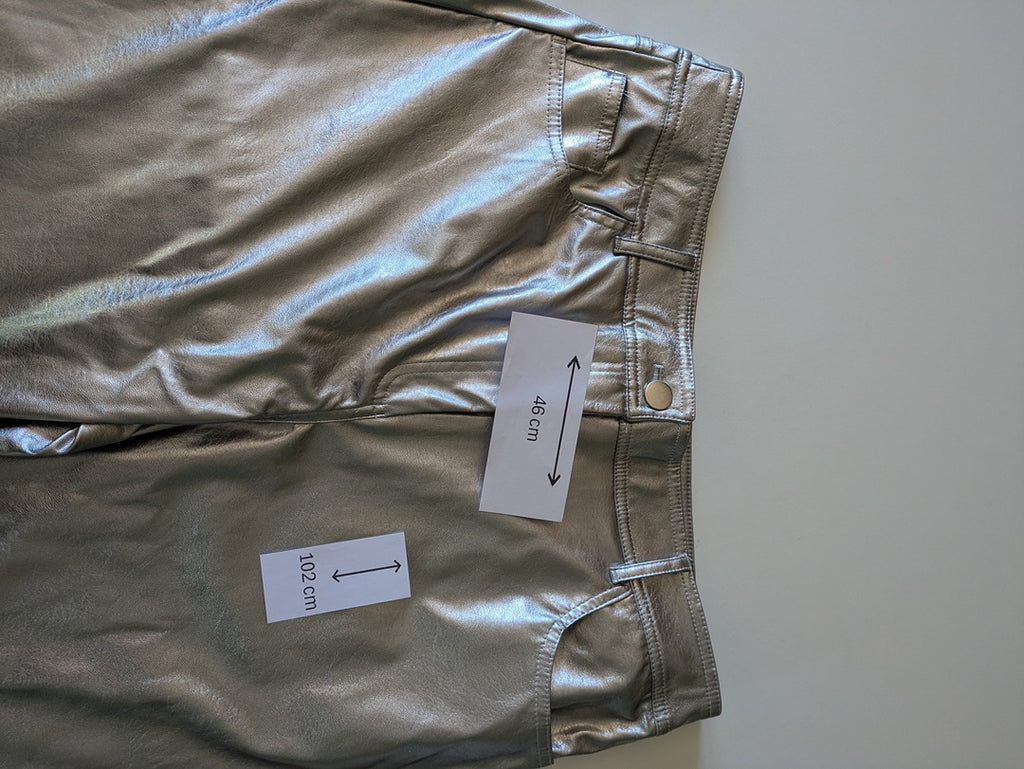 Pantalon Large New Look - 44 - Argenté - Brhal-135