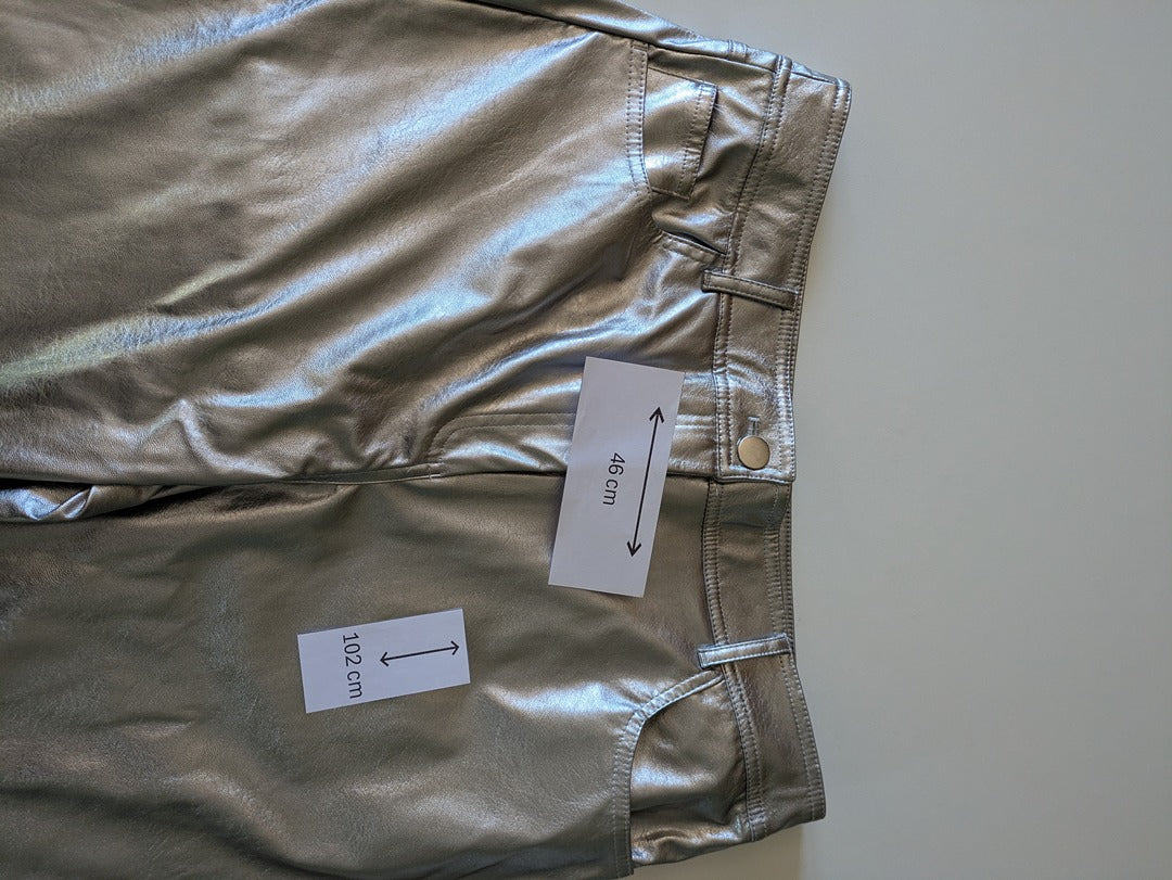 Pantalon Large New Look - 44 - Argenté - Brhal-135