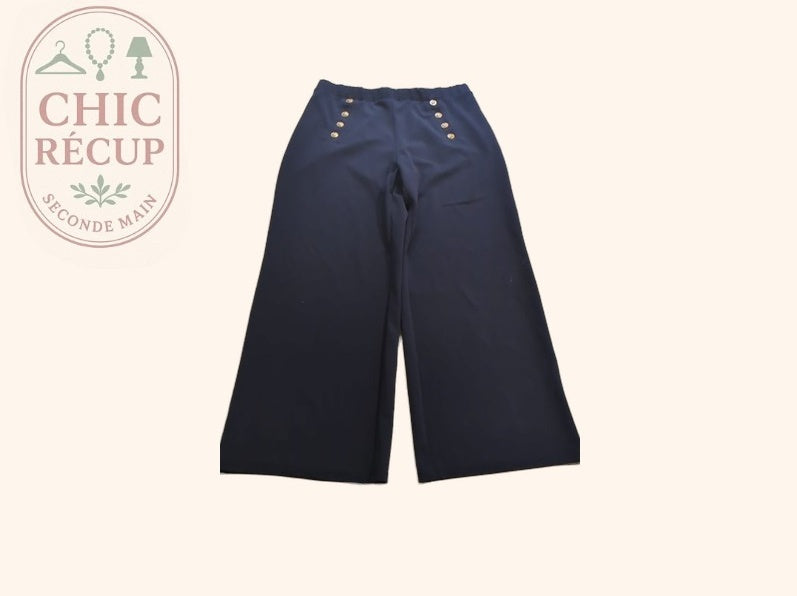 Pantalon large H&m - H&m - Xl - Navy