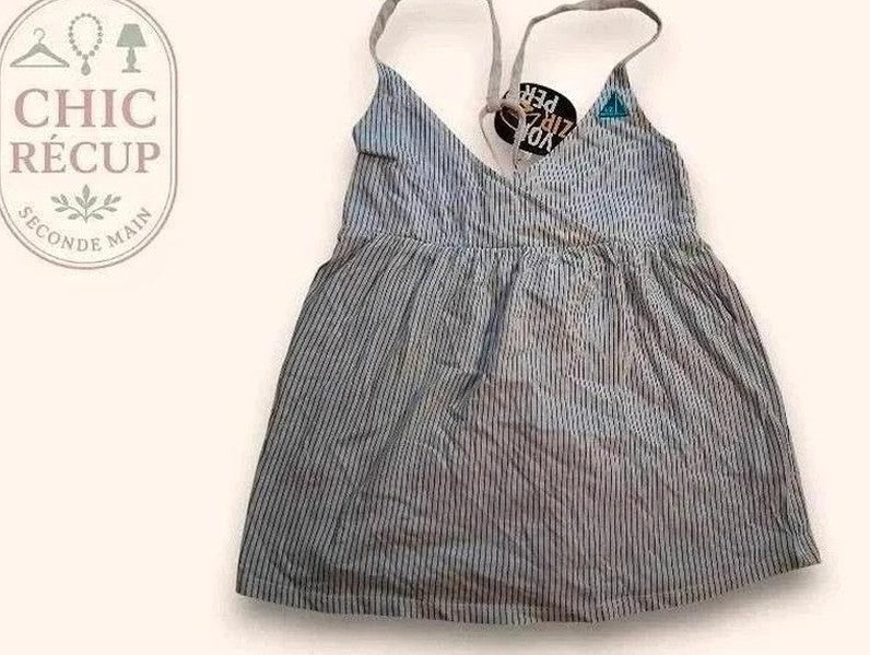 Debardeur Von Zipper - S - Blanc, Bleu Clair - Dapav2