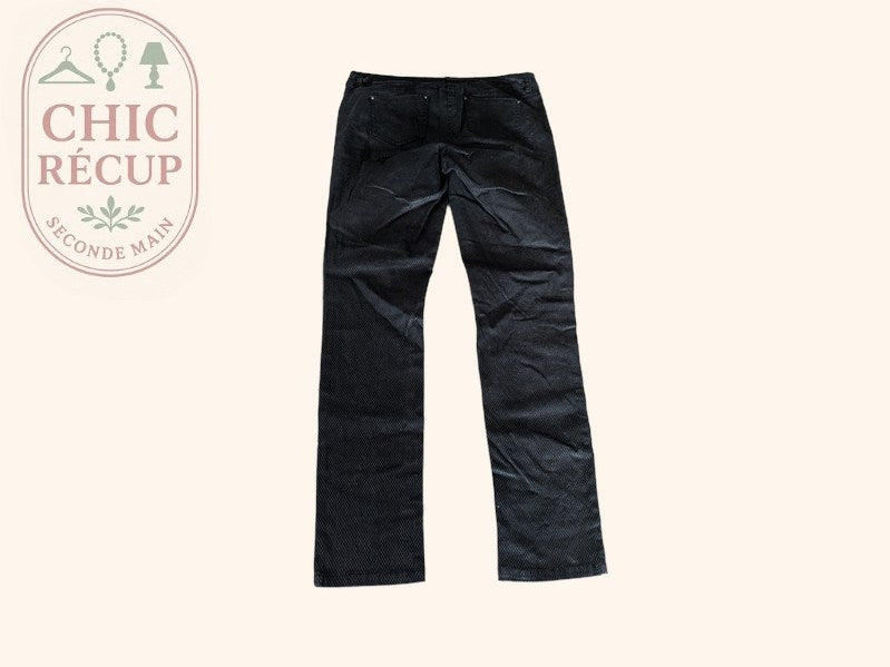 Jean droit Flame - 46 - Noir - Texture