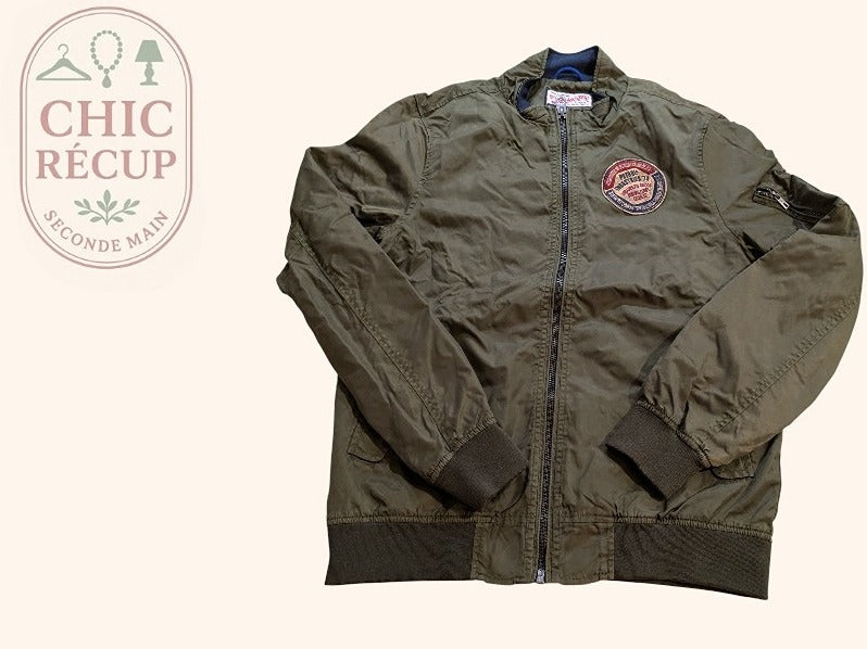 Blouson Teddy Petrol - M - Kaki - Grdec-15