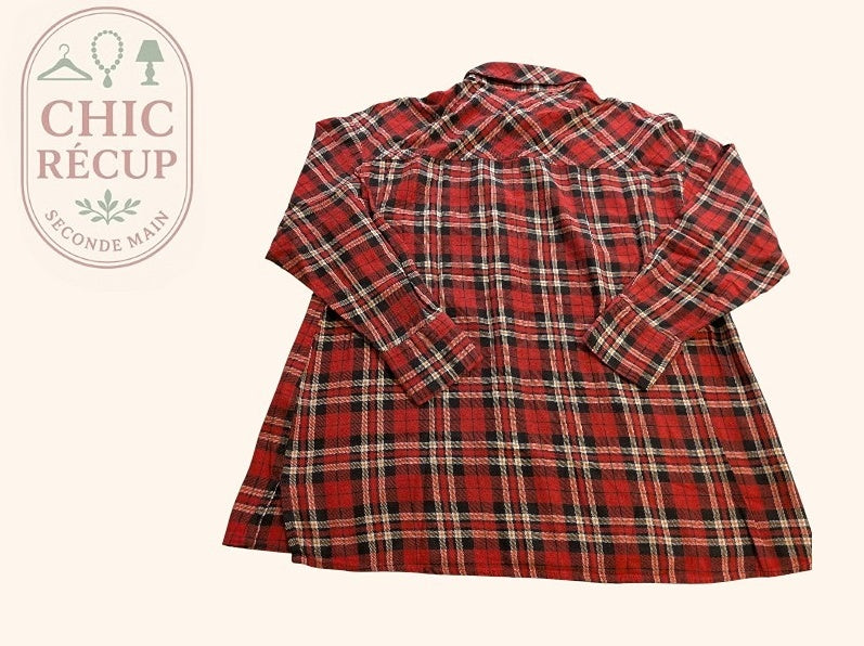 Chemise À Carreaux Bershka - M - Rouge - Shbad-96