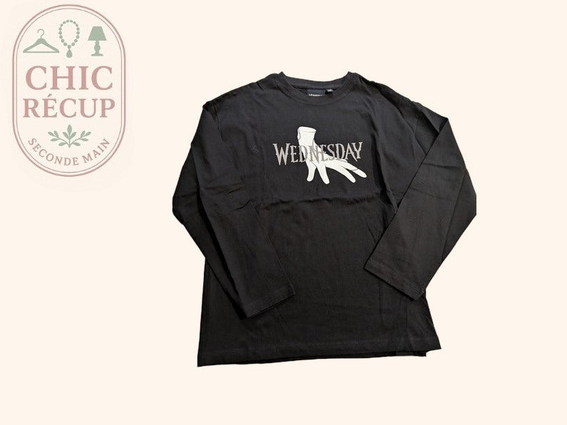 T-shirt manches longues Wednesday - 12 ans - Noir - Thing
