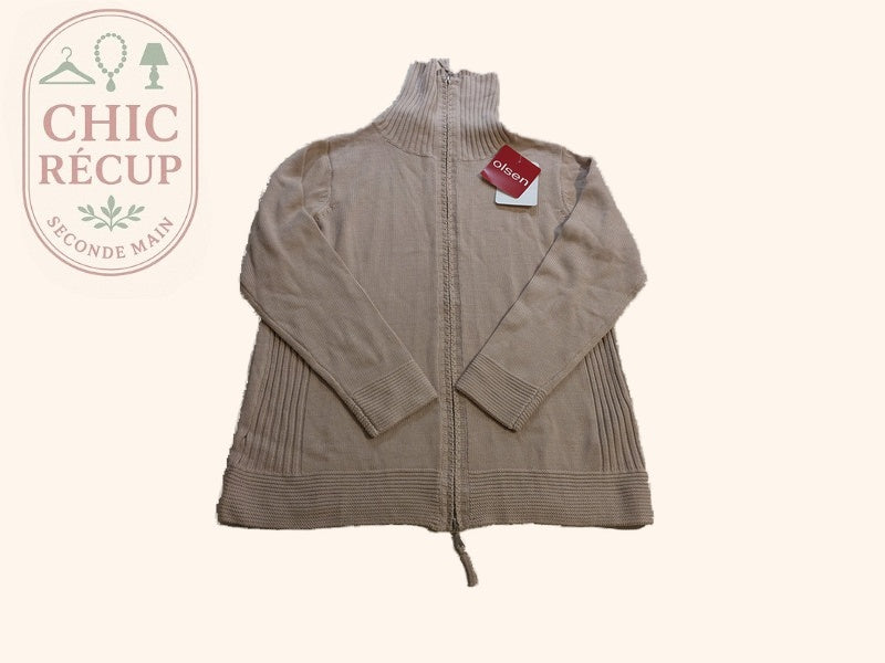 Gilet Zippé Olsen - 46 - Crème - Labag-299