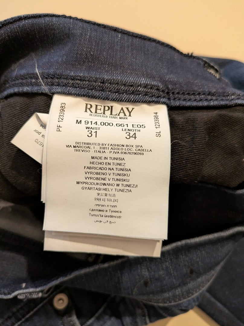 Jeans Slim Replay - - Bleu - Denda-01