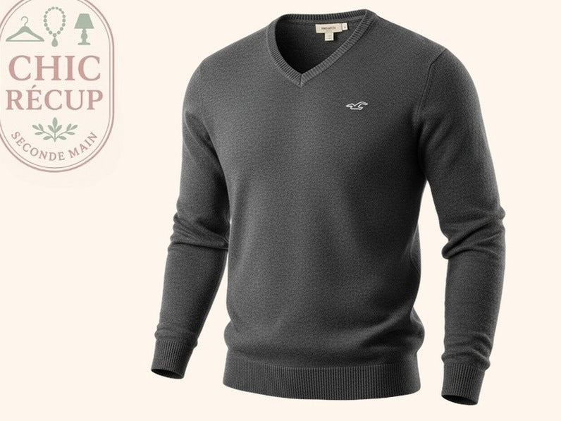 Pull Hollister - S - Gris - Paval-84