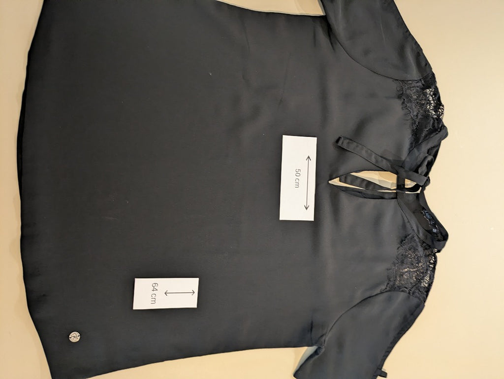 Blouse Kaporal - M - Noir - Dentelle