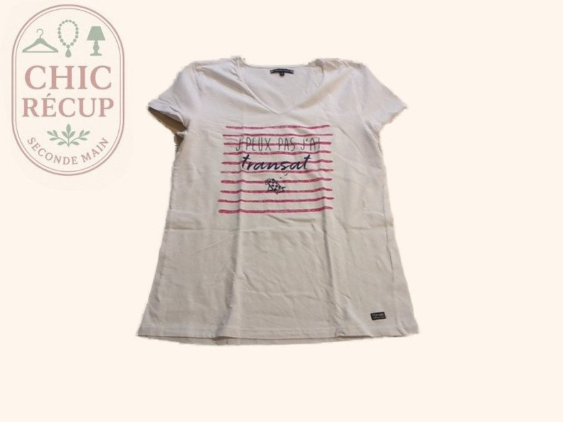 T-shirt - Terre De Marins - 42 - Blanc - Qubur-149