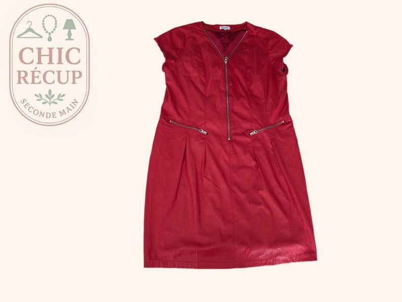 Robe Freda - Xl - Rouge - Zip