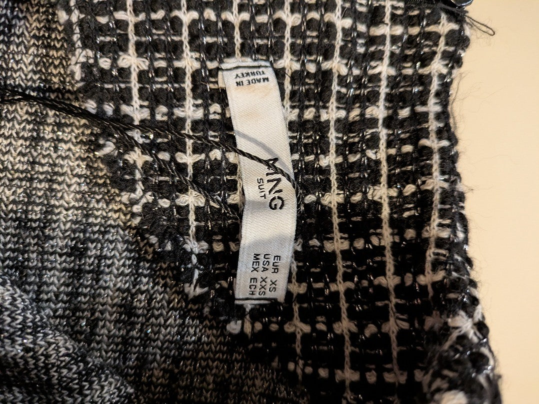 Robe Casual Mango - Xs - Noir, Blanc - Olaga-08