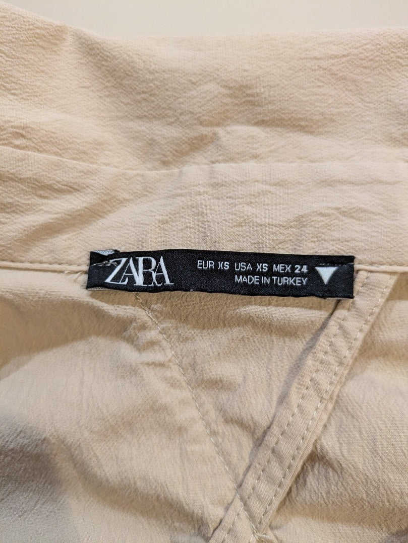 Tops Court Zara - S - Crème - Amfat-32