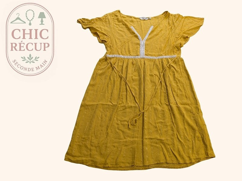 Robe D'ete Naf Naf - 42 - Jaune - Malat-17